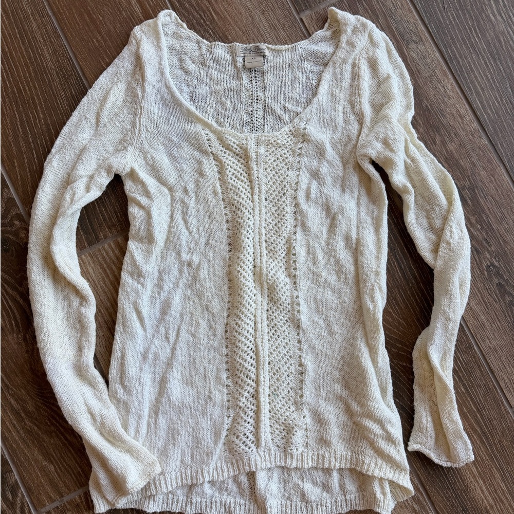Lucky brand Cream Women's sheer Sweater